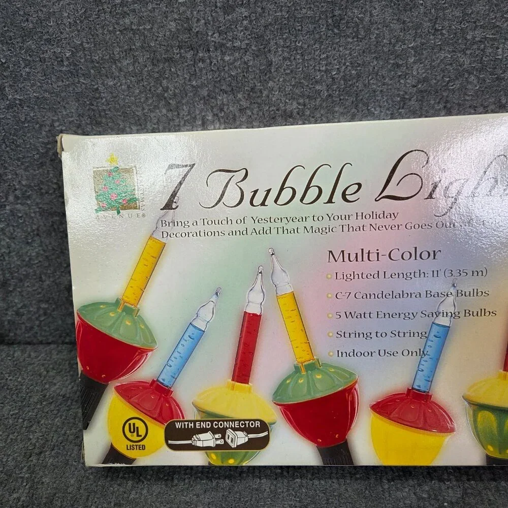 2 Vintage C9 Christmas Bubble lights String Lights‎ Sets TESTED